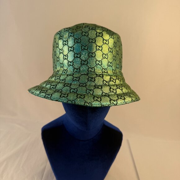 Gucci Accessories - NWT Gucci Womens Metallic GG Bucket Hat Reversible Size large 58sm AUTHENTIC
